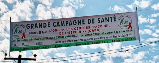 Campagne  de santé 03 juillet  2024 : Les Centres d’Accueil de l’Espoir « CAES » se soucient toujours de la santé des populations !