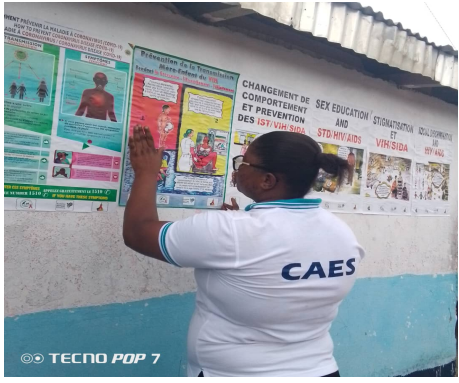 Campagne  d’affichage du 17 mai 2024 LUTTE CONTRE LES IST, VIH/SIDA  : Au sein des Centres d’Accueil de l’Espoir « CAES », la santé des populations et communautés est prioritaire !