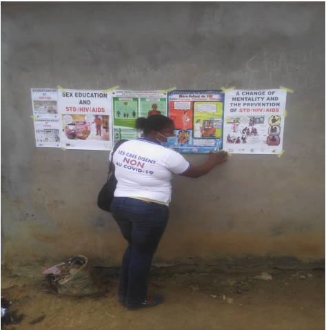 Campagne d’affichage du 09 décembre 2022 LUTTE CONTRE LES IST, VIH/SIDA ET COVID 19 : Les Centres d’Accueil de l’Espoir (CAES) actifs jusqu’au bout !