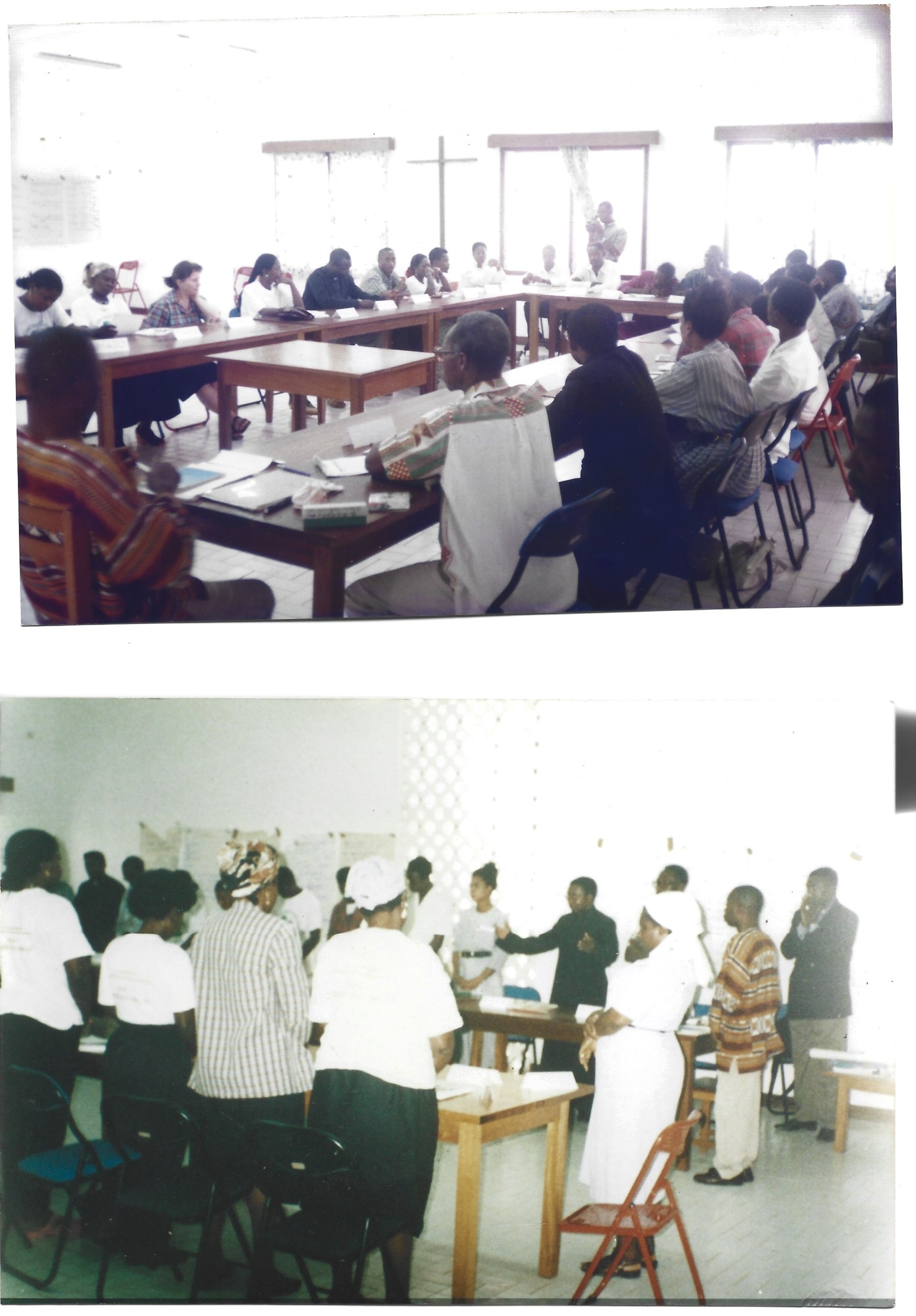 Sur invitation de Mgr A. NDZANA, la Soeur anime la formation des ouvriers apostoliques du diocèse de MBALMAYO